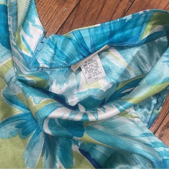 Expressions Blue Sleeveless Scoop Neck Sundress - Picture 5 of 16